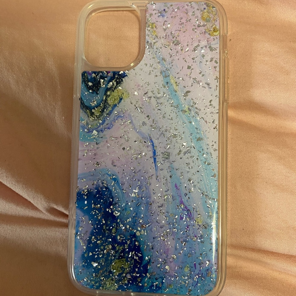 Iphone 11 Marble Glitter Case